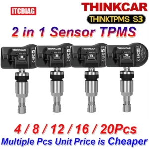 ثينككار S3 2in1 الاستشعار TPMS 315 ميجا هرتز 433 ميجا هرتز S 3 العالمي الاستشعار السيارات أدوات ورشة عمل ميكانيكية TPMS برنامج S 3 الاستشعار