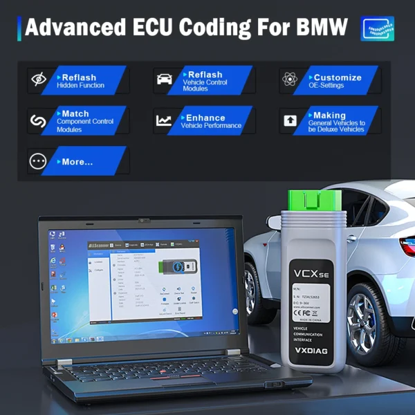 ⁦VXDIAG VCX SE لسيارات BMW اكسسوارات OBD2 رمز الماسح الآلي ICOM A2 A3 ECU برمجة سيارة أداة تشخيصية لسيارات BMW ICOM التالي⁩ - الصورة ⁦4⁩