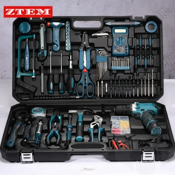 ⁦ZTEM 19-160 قطعة الحفر الكهربائية أداة السلطة مجموعات متعددة الوظائف إصلاح مزيج مفك كماشة أدوات السيارات مجموعة الأدوات⁩ - الصورة ⁦5⁩