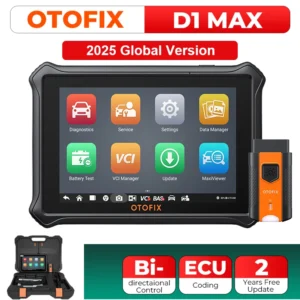 أداة مسح تشخيص السيارات OTOFIX D1 Max ماسح ضوئي ثنائي الاتجاه وحدة التحكم الإلكترونية ترميز DoIP & CANFD تحديث لمدة عامين تم ترقيته لـ D1 PRO