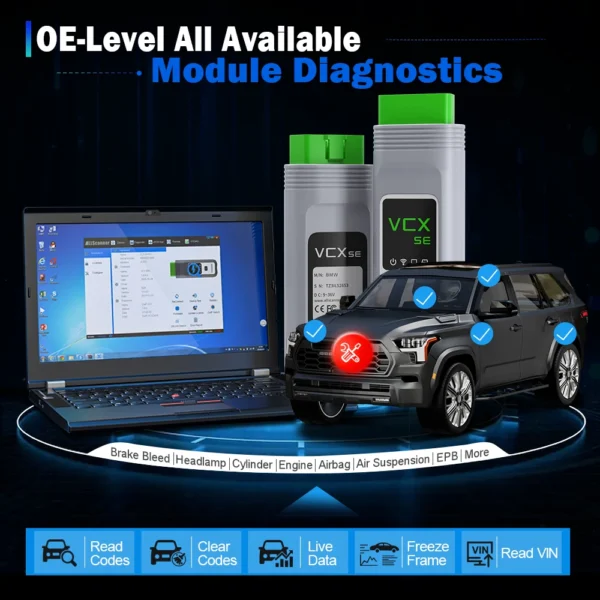 ⁦VXDIAG VCX SE لسيارات BMW اكسسوارات OBD2 رمز الماسح الآلي ICOM A2 A3 ECU برمجة سيارة أداة تشخيصية لسيارات BMW ICOM التالي⁩ - الصورة ⁦3⁩